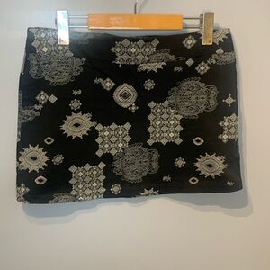 Annex Black and Grey Mini Skirt